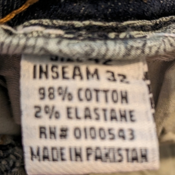 FWRD Demin Slim Fit Embroidered Jeans...Size 42/32 - Picture 10 of 12